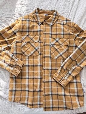 Patagonia Mustard Plaid Button-Down Shirt